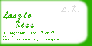 laszlo kiss business card